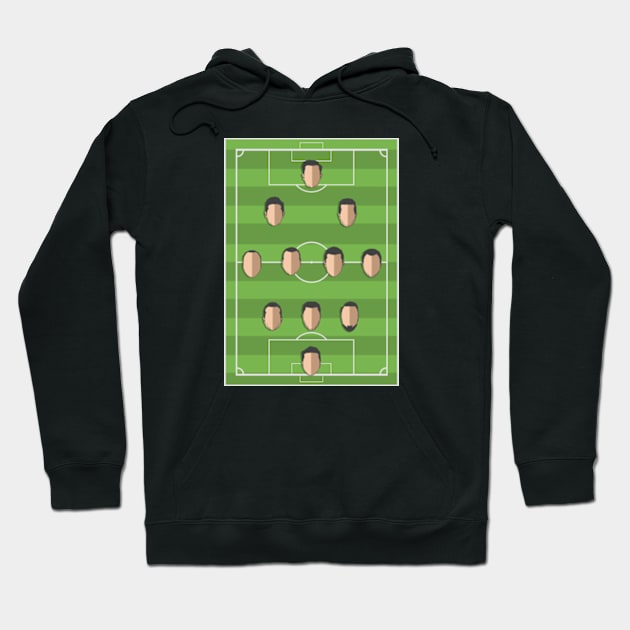 Football Formation 3-4-2-1 Hoodie by milhad